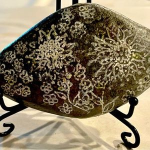 Hand painted rock with stand about 4 inches wide original